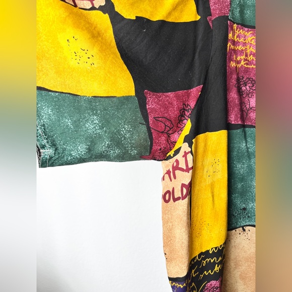 Kathryn Deene Katy D Patches Pattern Print Button Up Short Sleeve Shirt Sz:22/24 - Picture 4 of 8